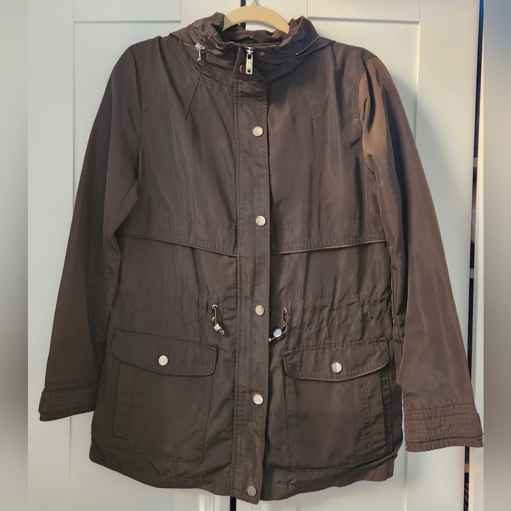 Women's Green Field Jacket Cinched Waist - Picture 1 of 2
